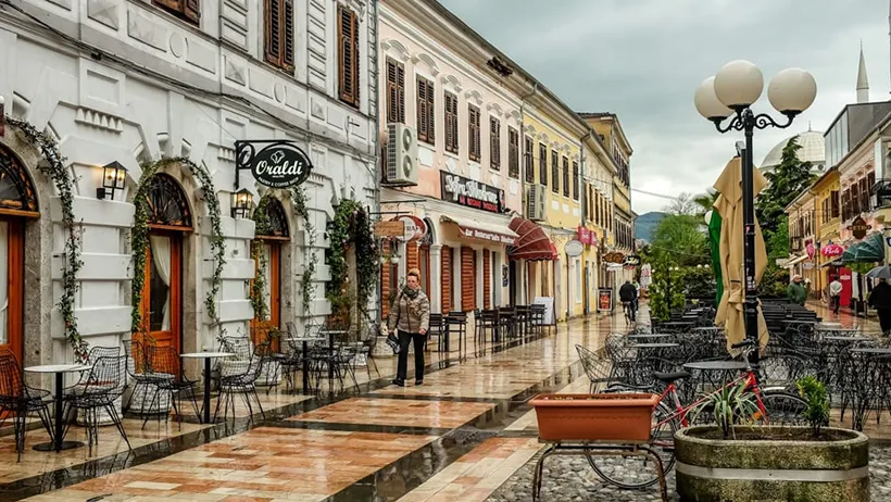 shkodra old town and pedestrian street