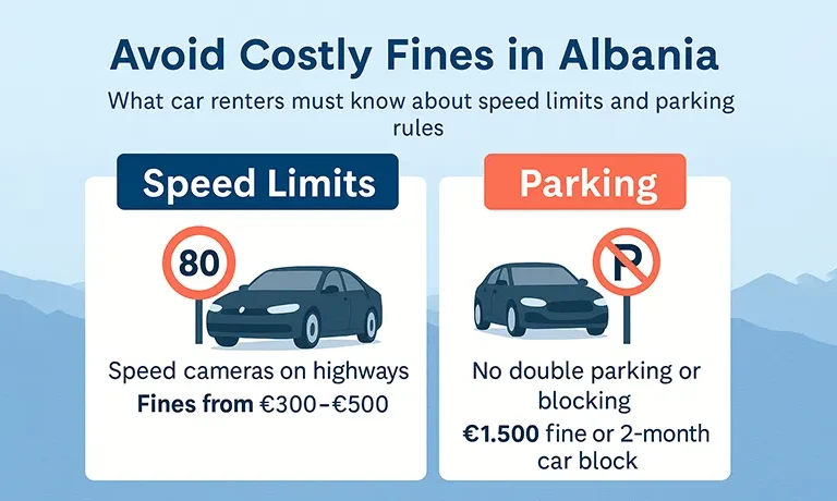 Avoid costly fines in Albania: What car renters must know about speed limits and parking rules 1 - Car Rent in Albania Avoid costly fines in Albania