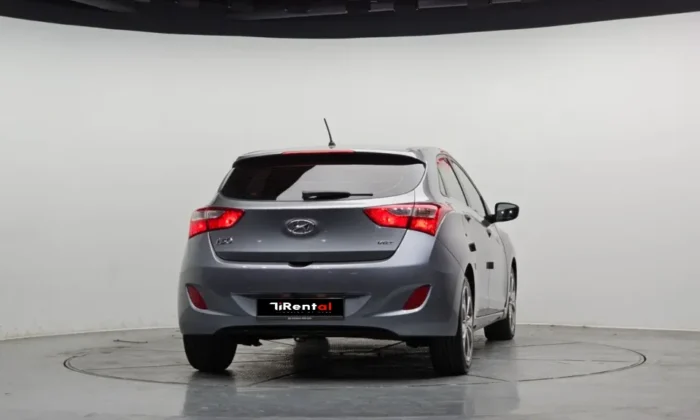 Silver Hyundai i30 1.6 diesel automatic five‑door hatchback parked in a studio, available for car rental in Tirana Albania with TiRental